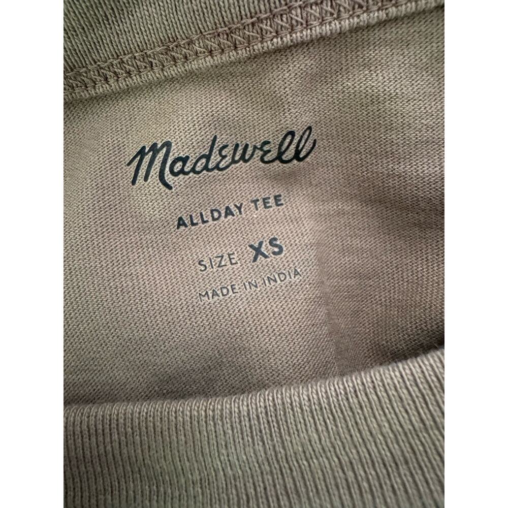 NWT Madewell Garment-Dyed Allday Crewneck Tee Dried Olive Green Men’s Size XS - Picture 7 of 8